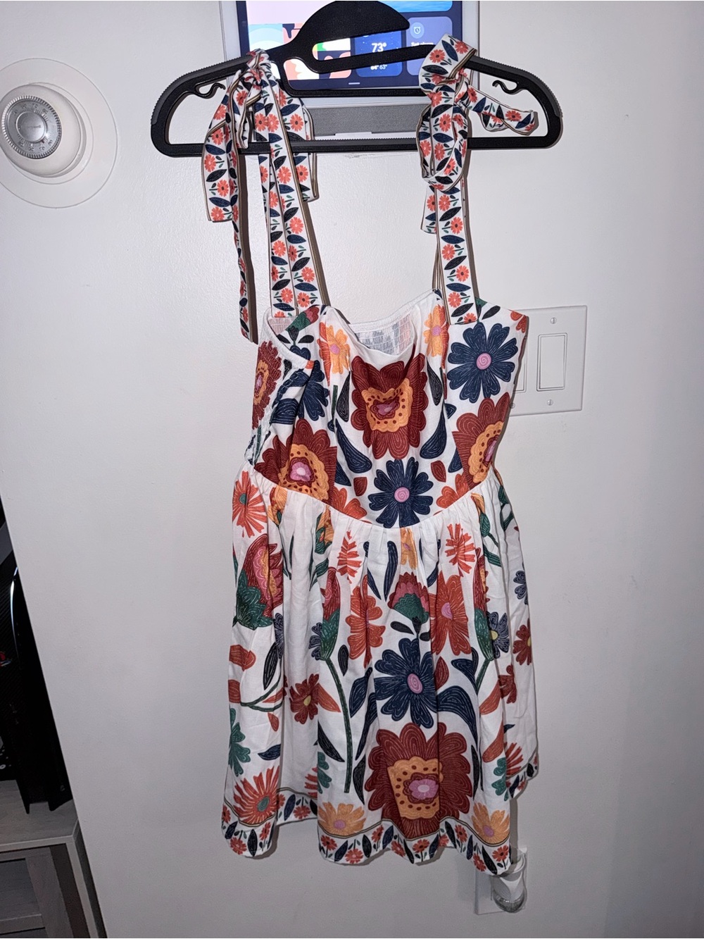 Floral Tie-Shoulder Dress Multi Floral Print